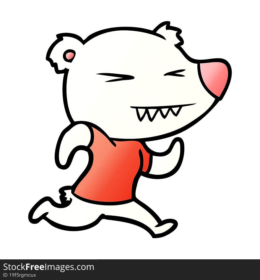 angry polar bear cartoon. angry polar bear cartoon