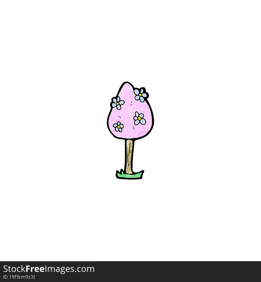 Decorative Cartoon Pink Tree