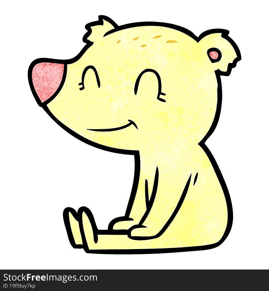 sitting bear cartoon. sitting bear cartoon