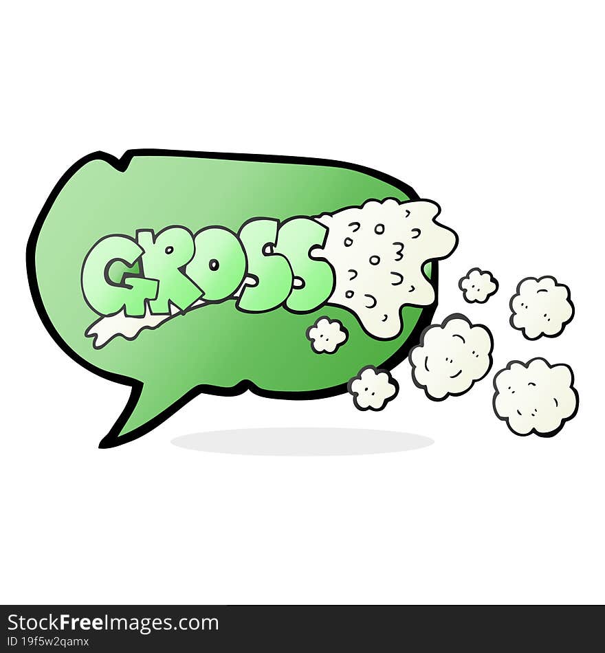 gross speech bubble cartoon