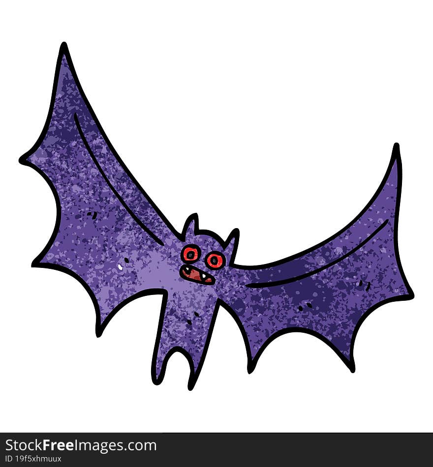 cartoon doodle bat