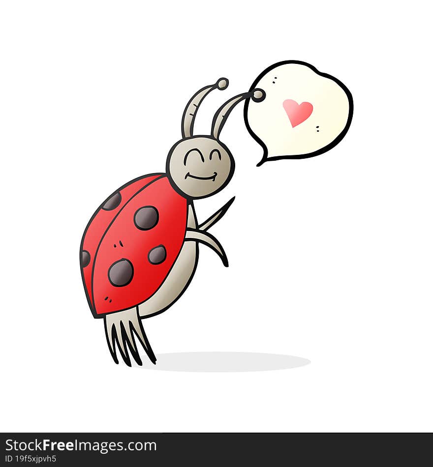 speech bubble cartoon ladybug