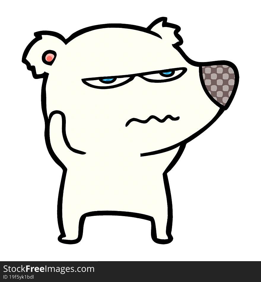 angry bear polar cartoon. angry bear polar cartoon