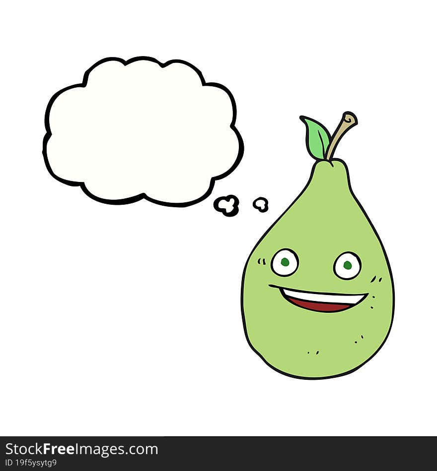 thought bubble cartoon pear