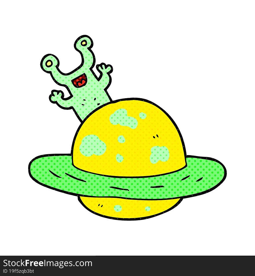 Cartoon Alien Planet