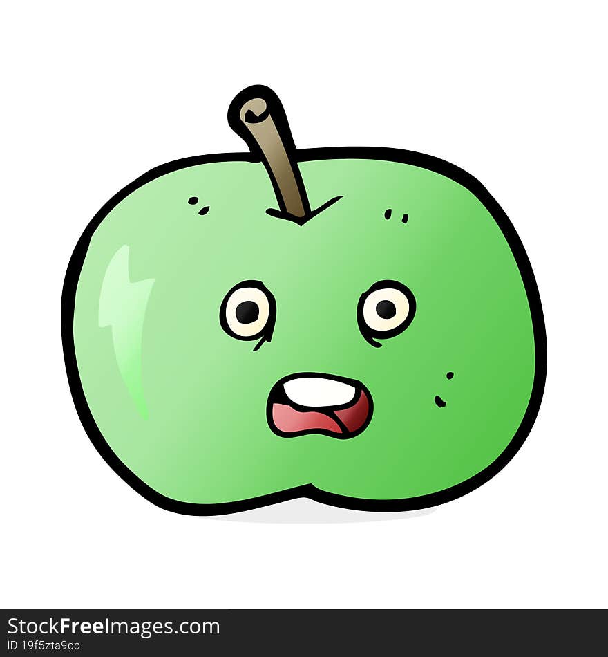 cartoon shiny apple