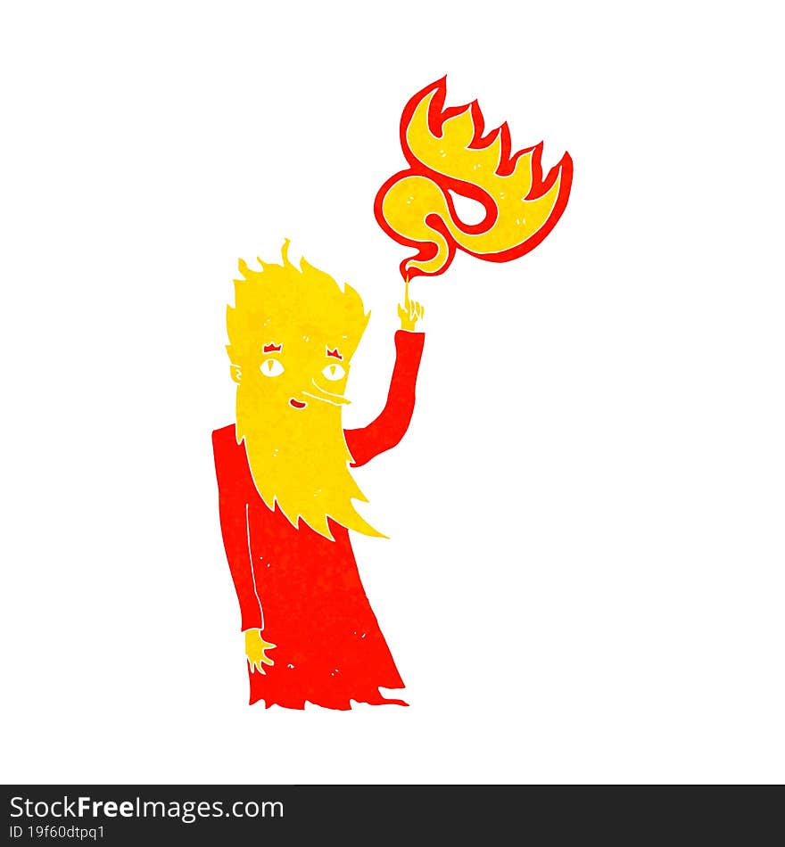 cartoon fire spirit