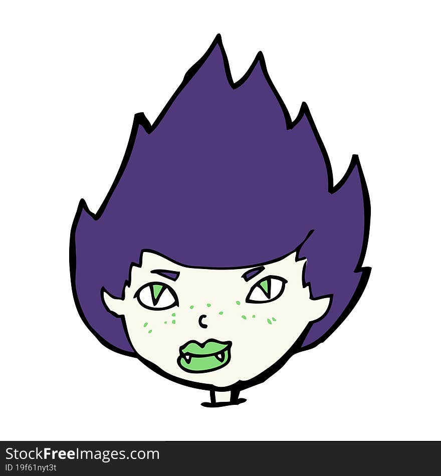 cartoon vampire head