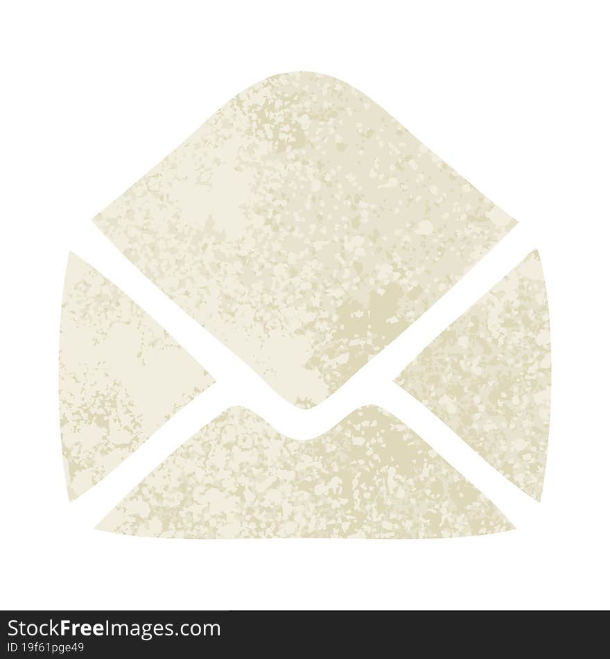 retro illustration style cartoon of a paper envelope