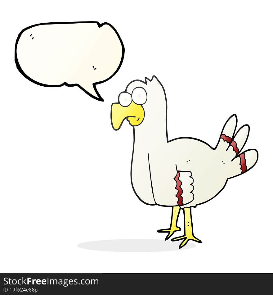 Speech Bubble Cartoon Bird