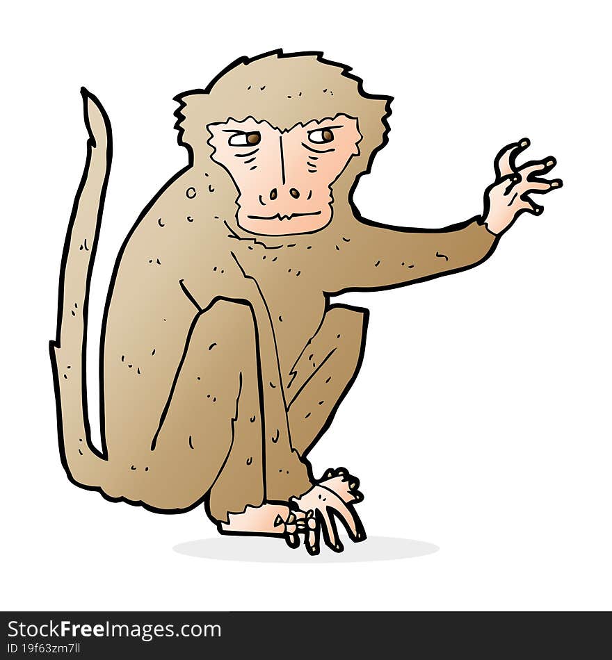 cartoon evil monkey