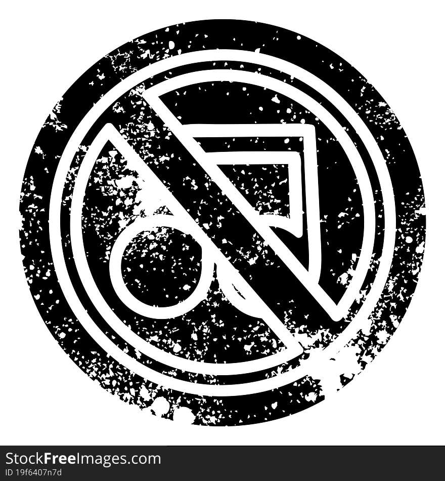 no music distressed icon symbol