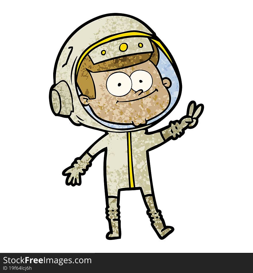 happy astronaut cartoon. happy astronaut cartoon