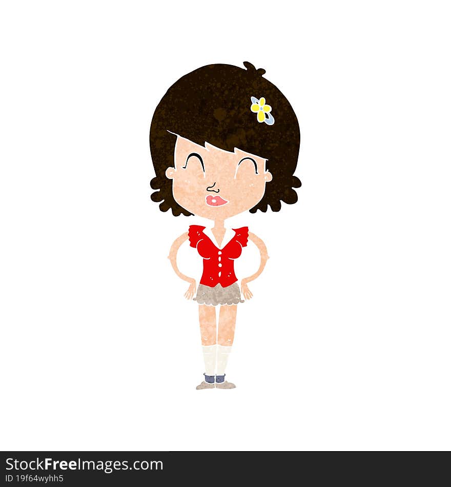 Cartoon Happy Woman