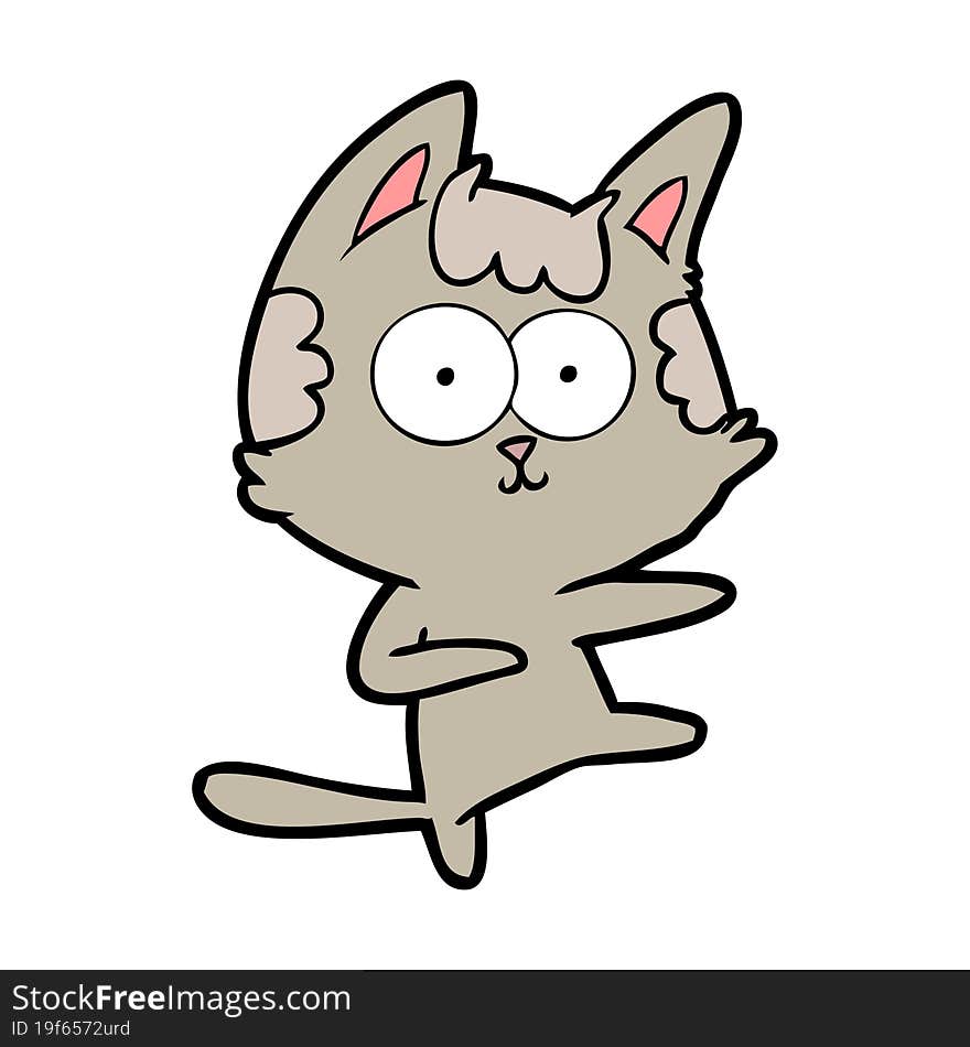 dancing cartoon cat. dancing cartoon cat