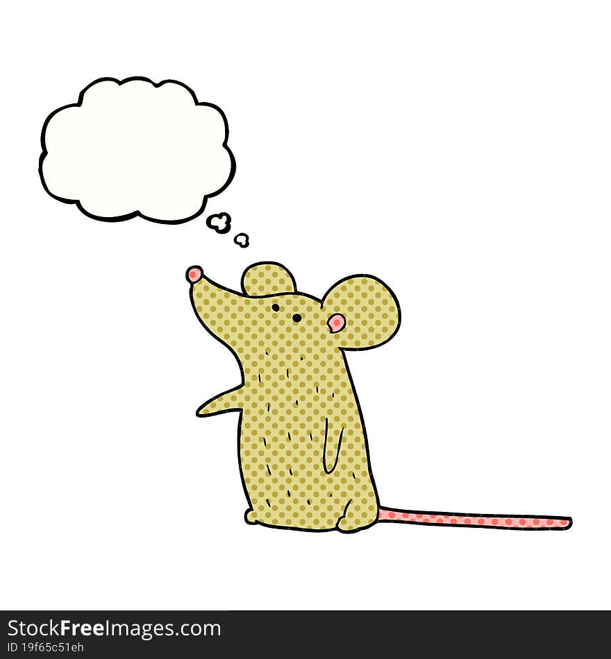 Thought Bubble Cartoon Mouse