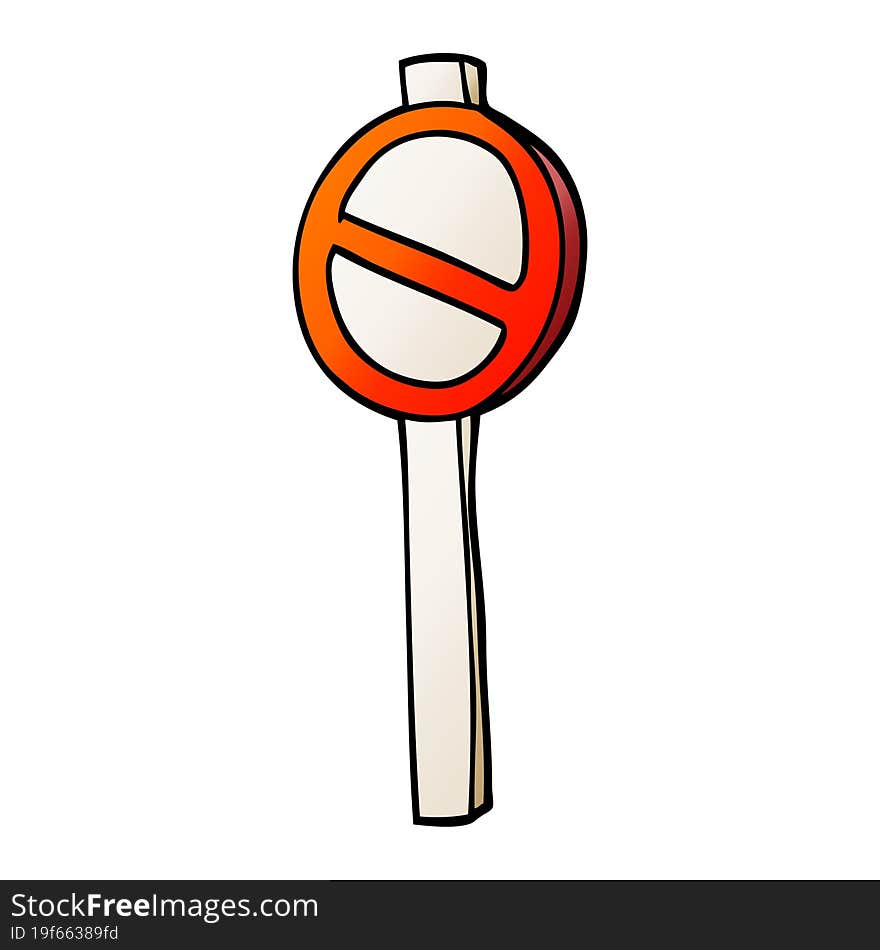 vector gradient illustration cartoon warning sign