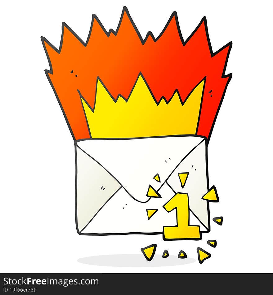 cartoon email message