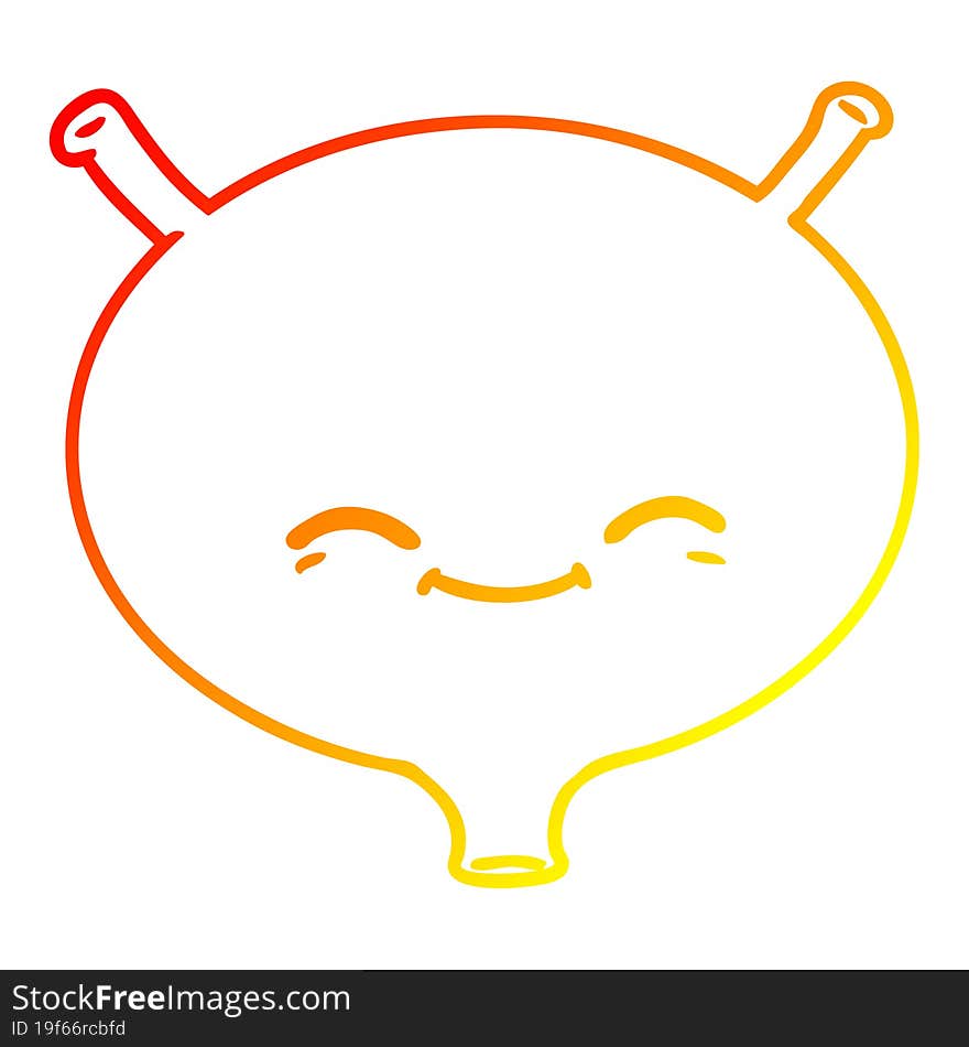 warm gradient line drawing cartoon bladder