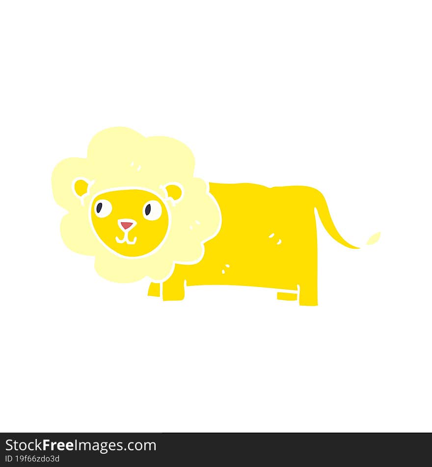 cartoon doodle happy lion