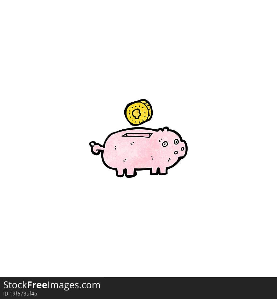 cartoon piggy bank