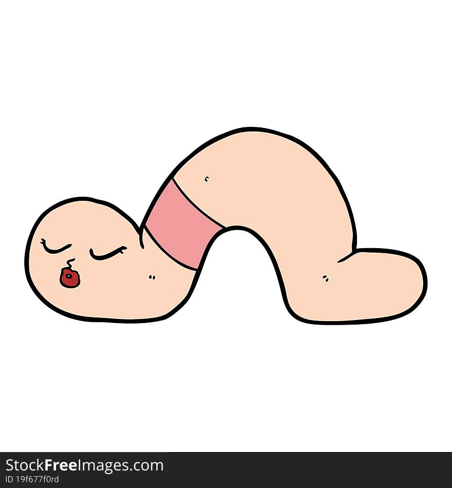 cartoon worm. cartoon worm