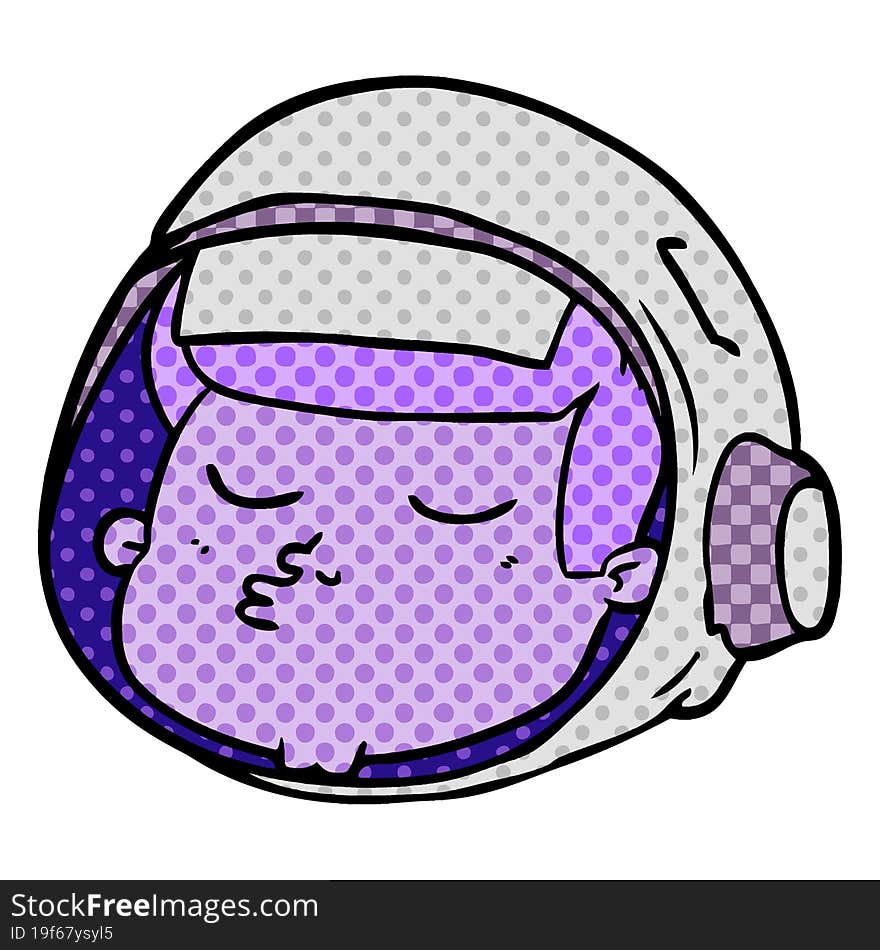 cartoon astronaut face. cartoon astronaut face