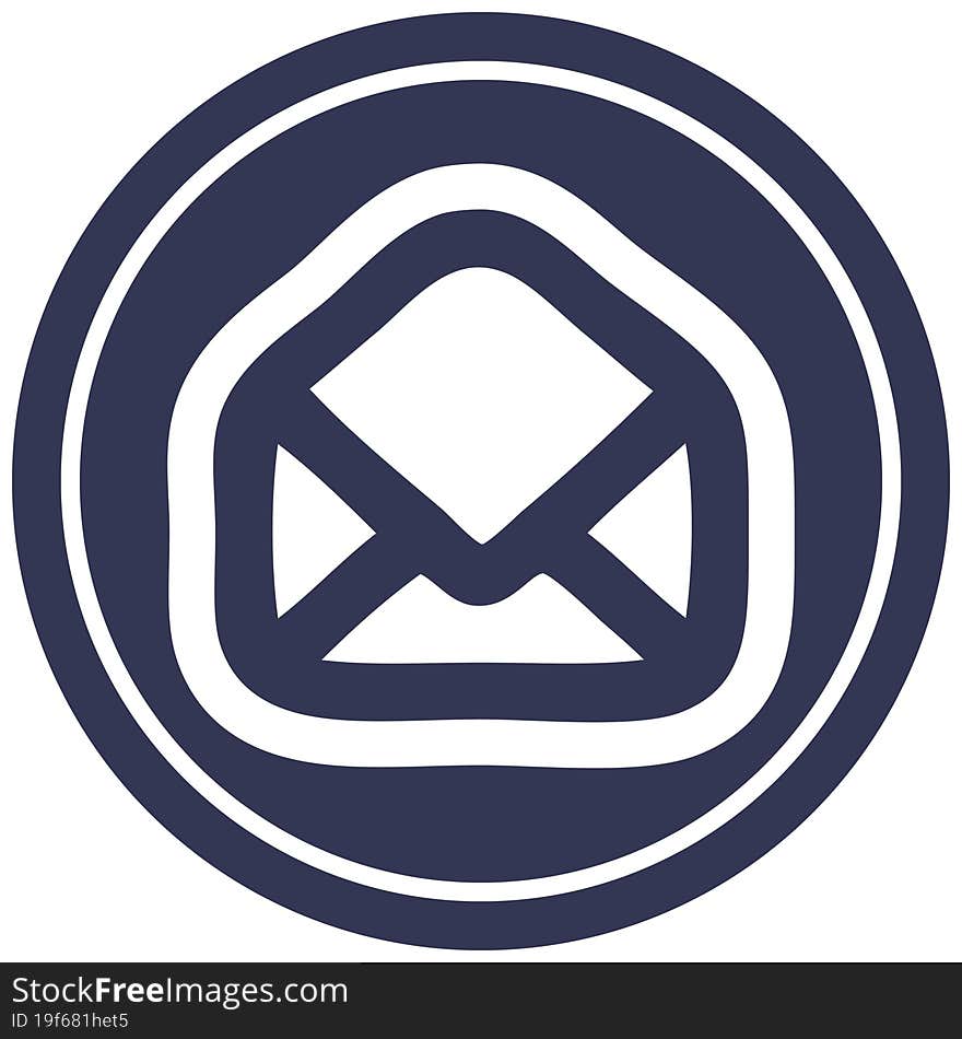 envelope letter circular icon