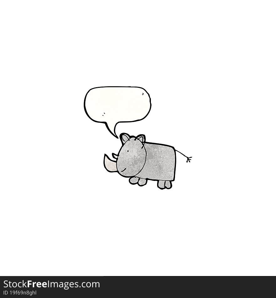 child s drawing of a rhinoceros