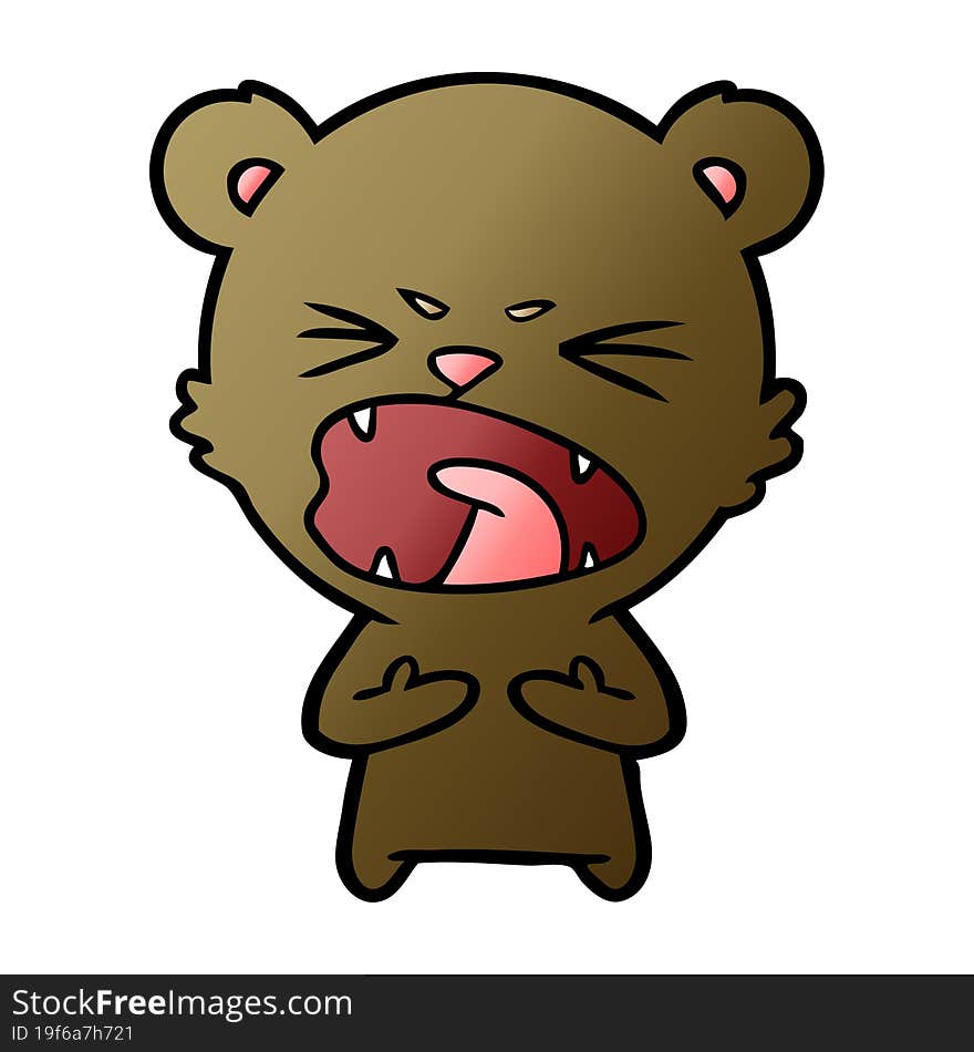 angry cartoon bear. angry cartoon bear