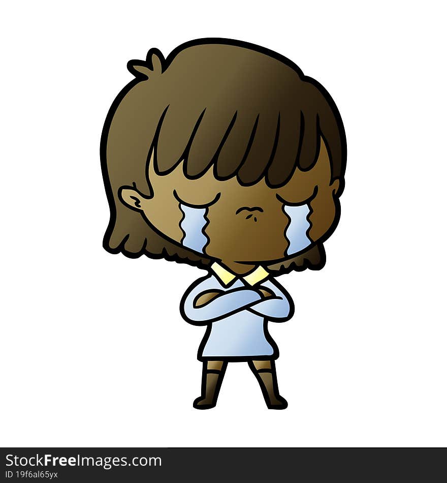 cartoon woman crying. cartoon woman crying