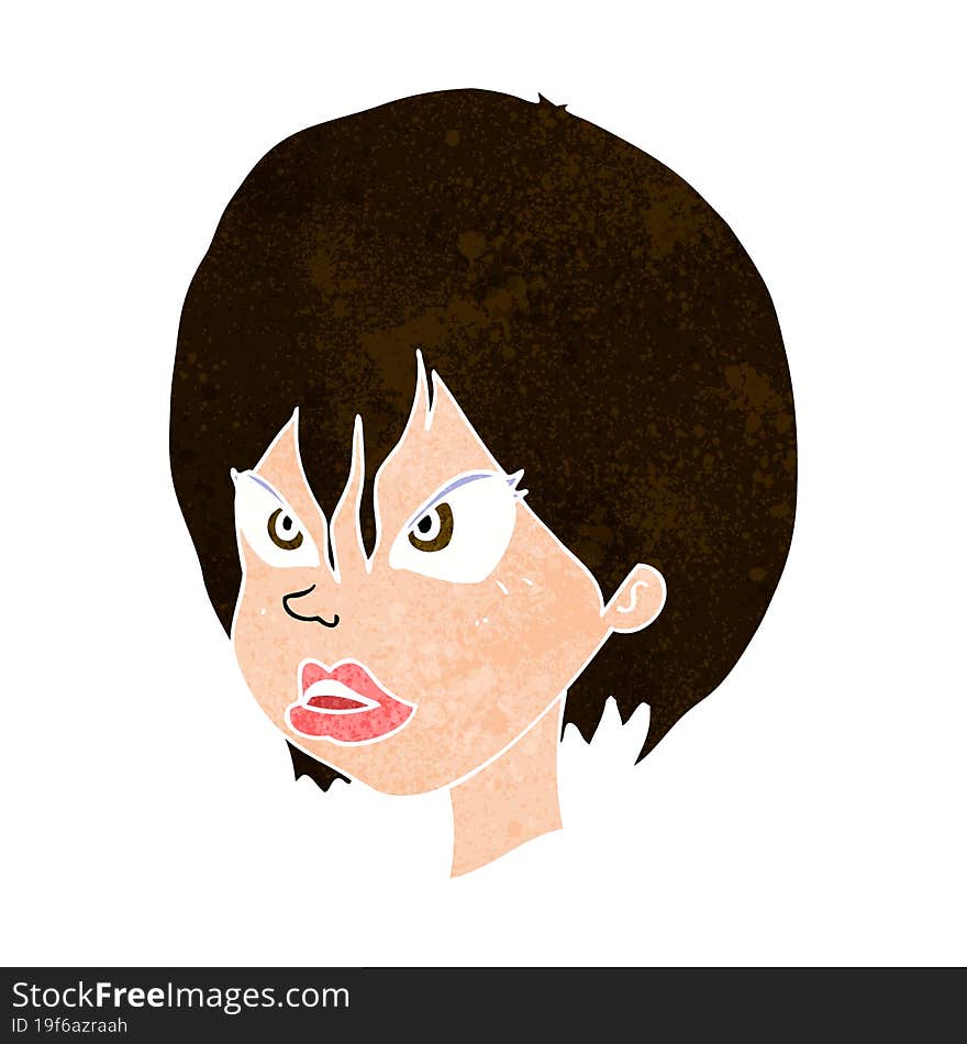 cartoon annoyed woman