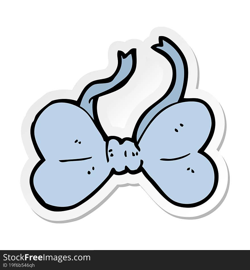 sticker of a cartoon bow tie