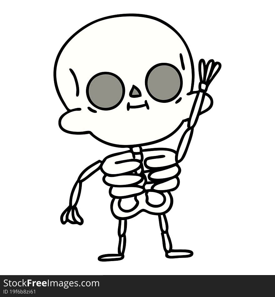 Friendly Skeleton Waving