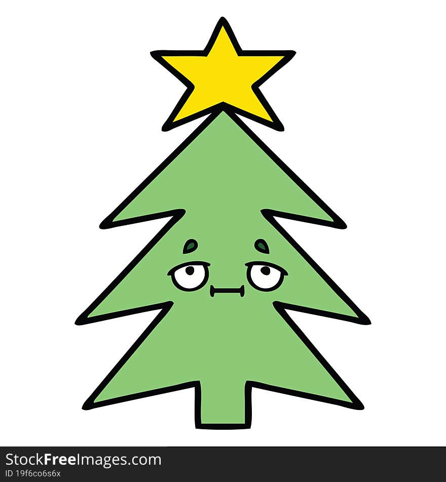 Cute Cartoon Christmas Tree