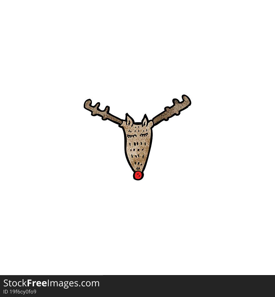 Cartoon Red Nosed Reindeer