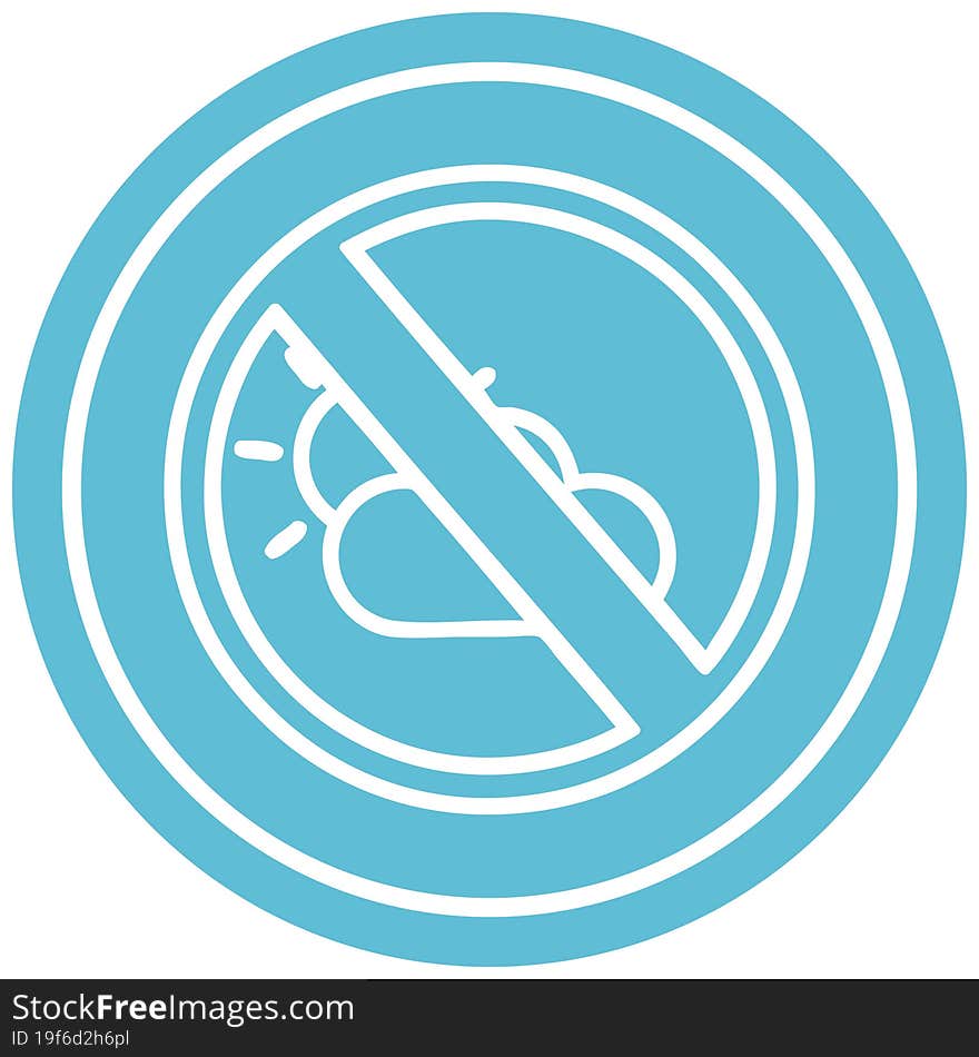 no weather circular icon