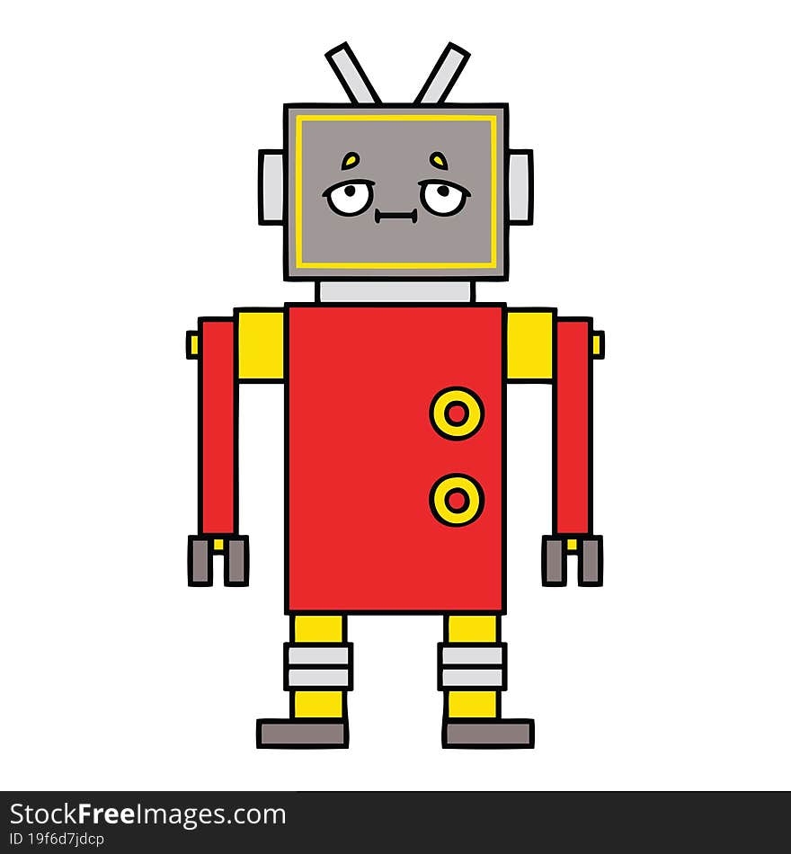 cute cartoon of a robot. cute cartoon of a robot