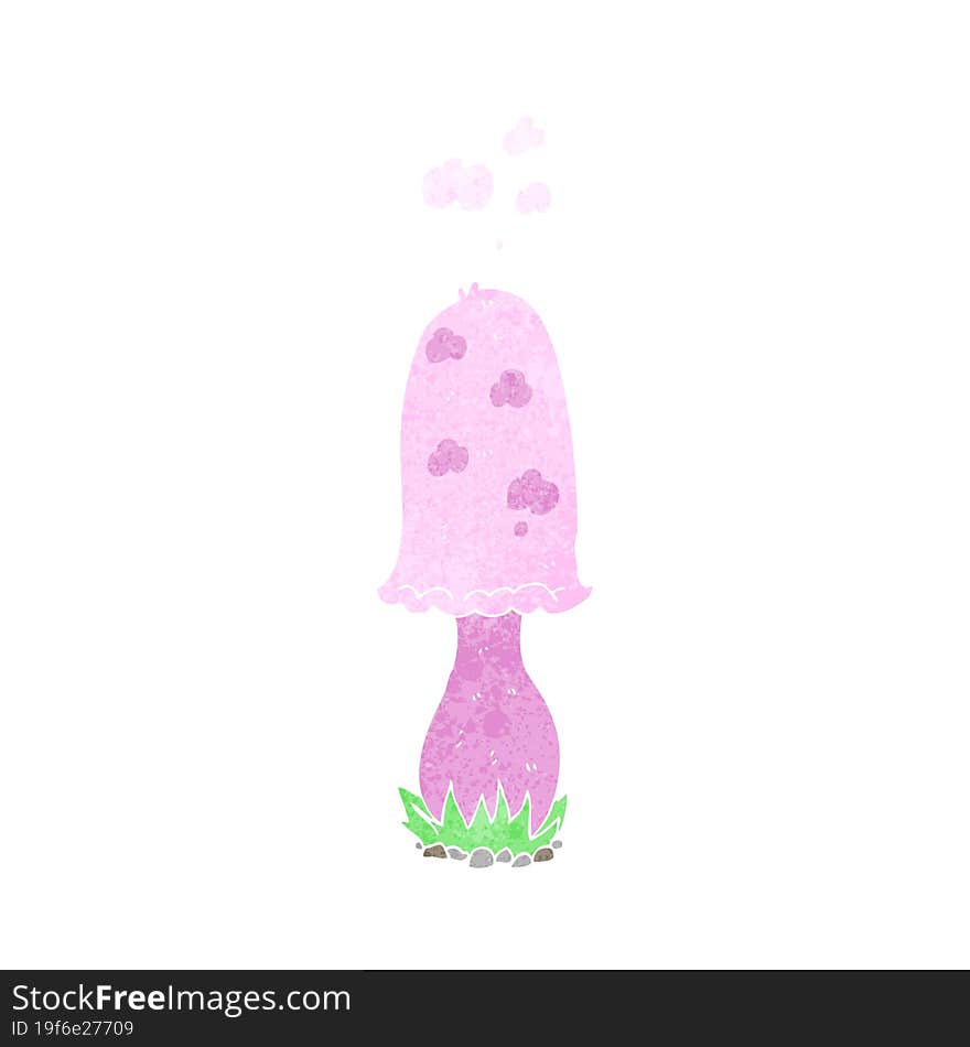 retro cartoon toadstool