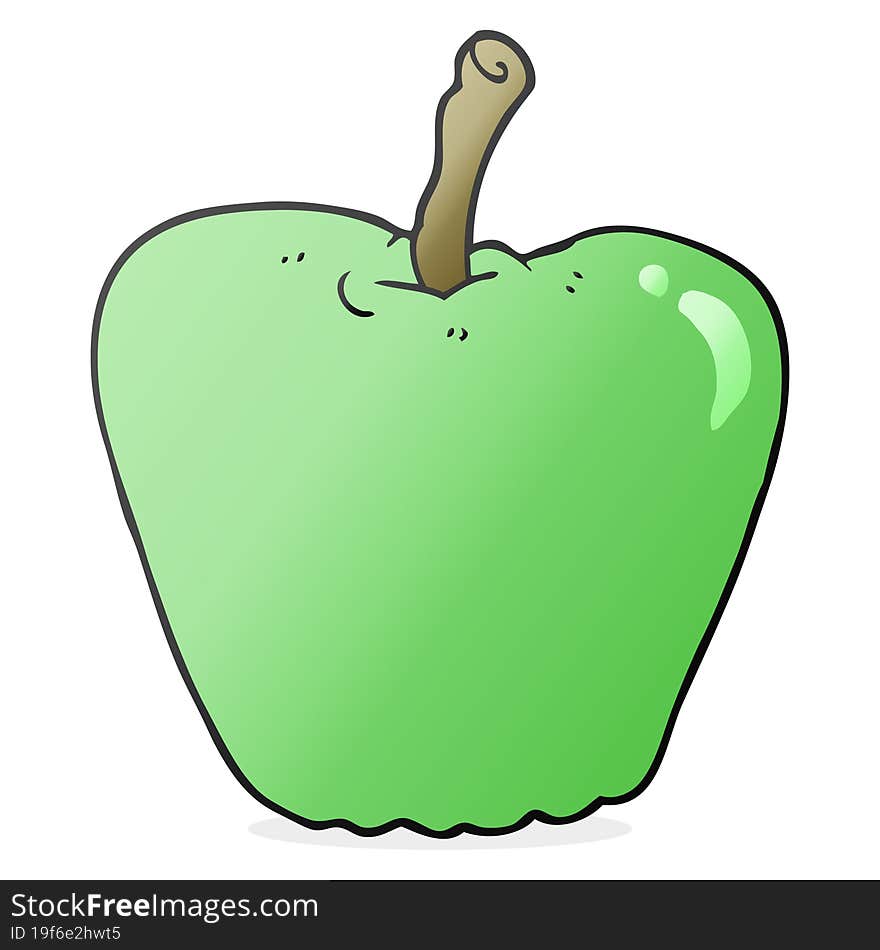 freehand drawn cartoon grinning apple. freehand drawn cartoon grinning apple