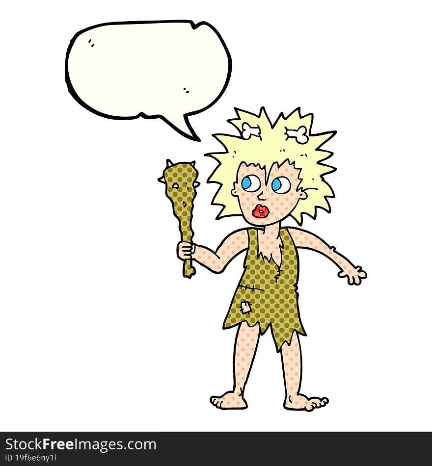 comic book speech bubble cartoon cave woman