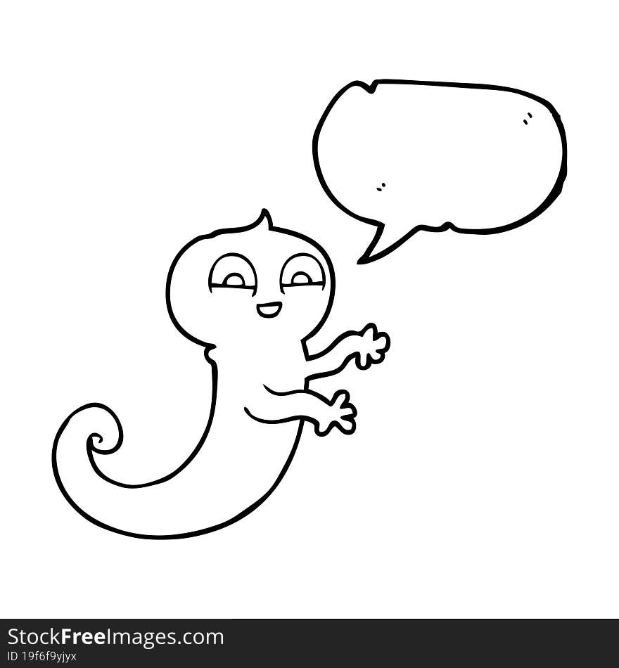 speech bubble cartoon ghost