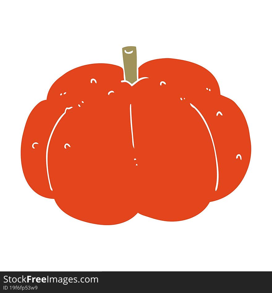 flat color style cartoon pumpkin