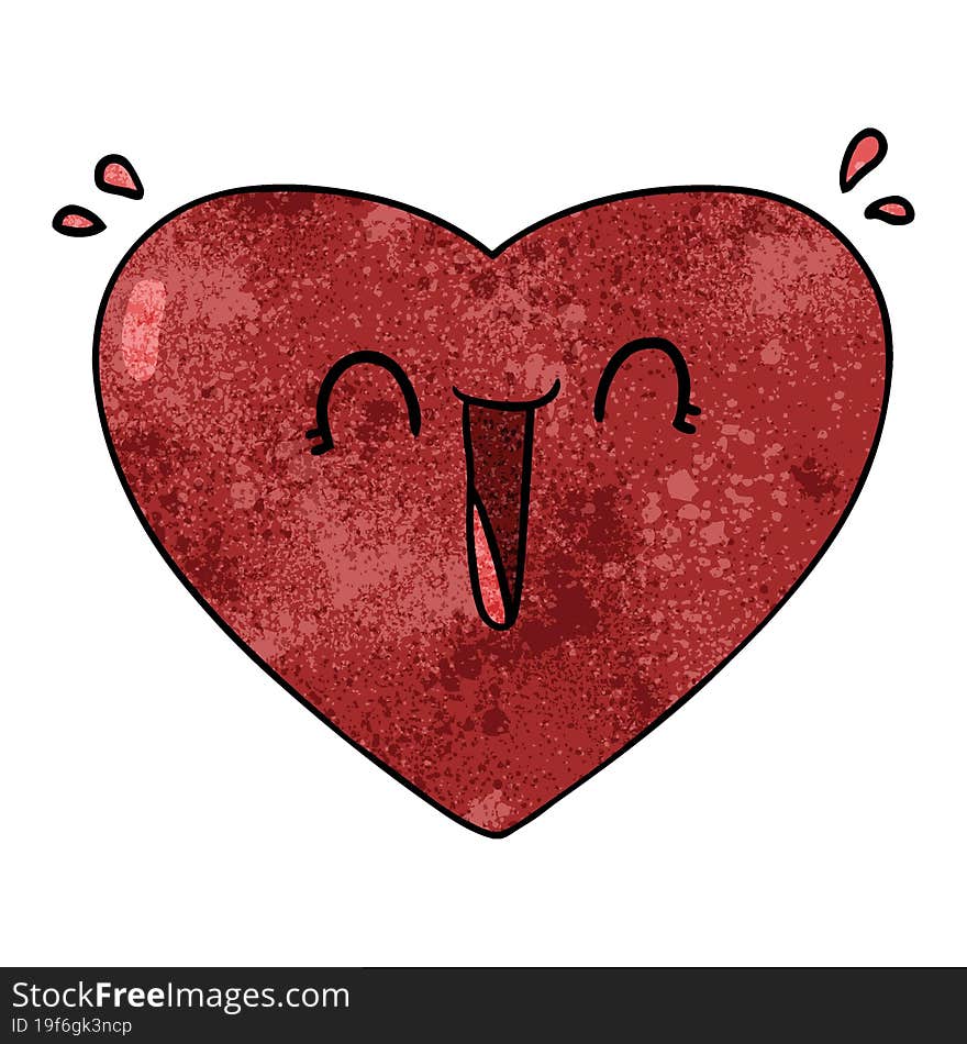 cartoon happy heart. cartoon happy heart