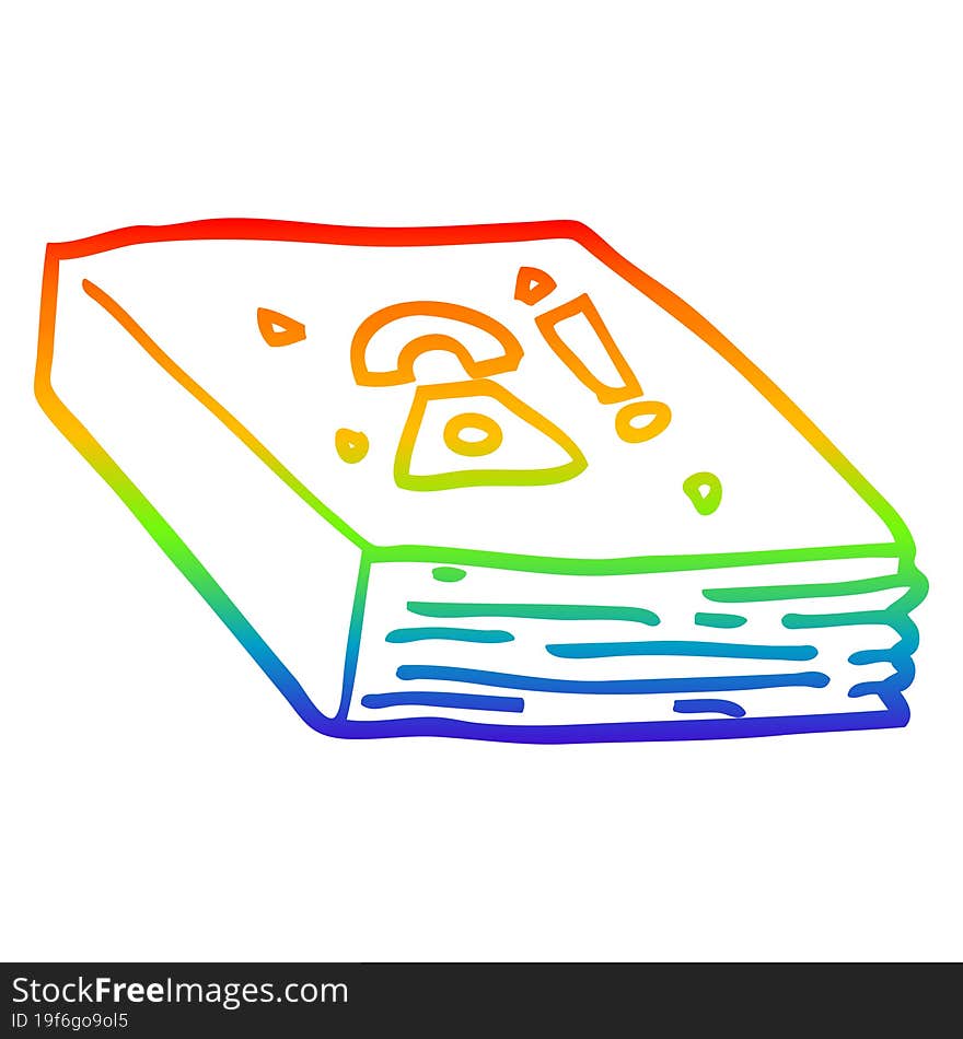 rainbow gradient line drawing cartoon local phone book