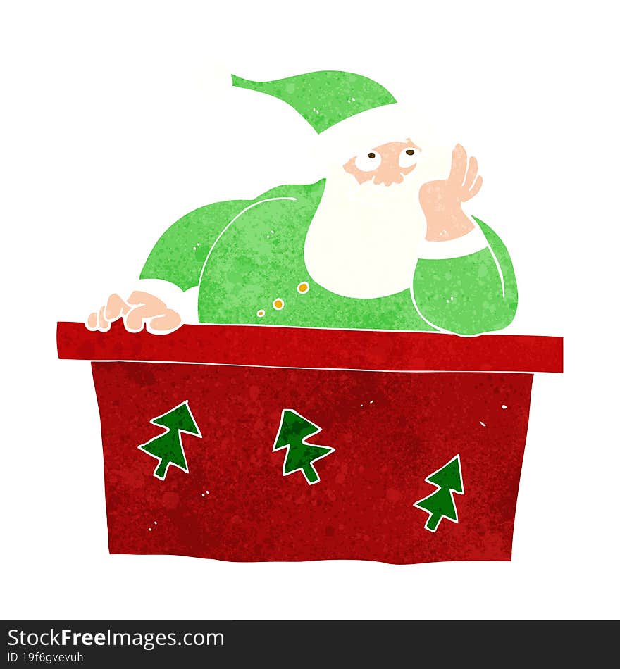 Cartoon Bored Santa Claus