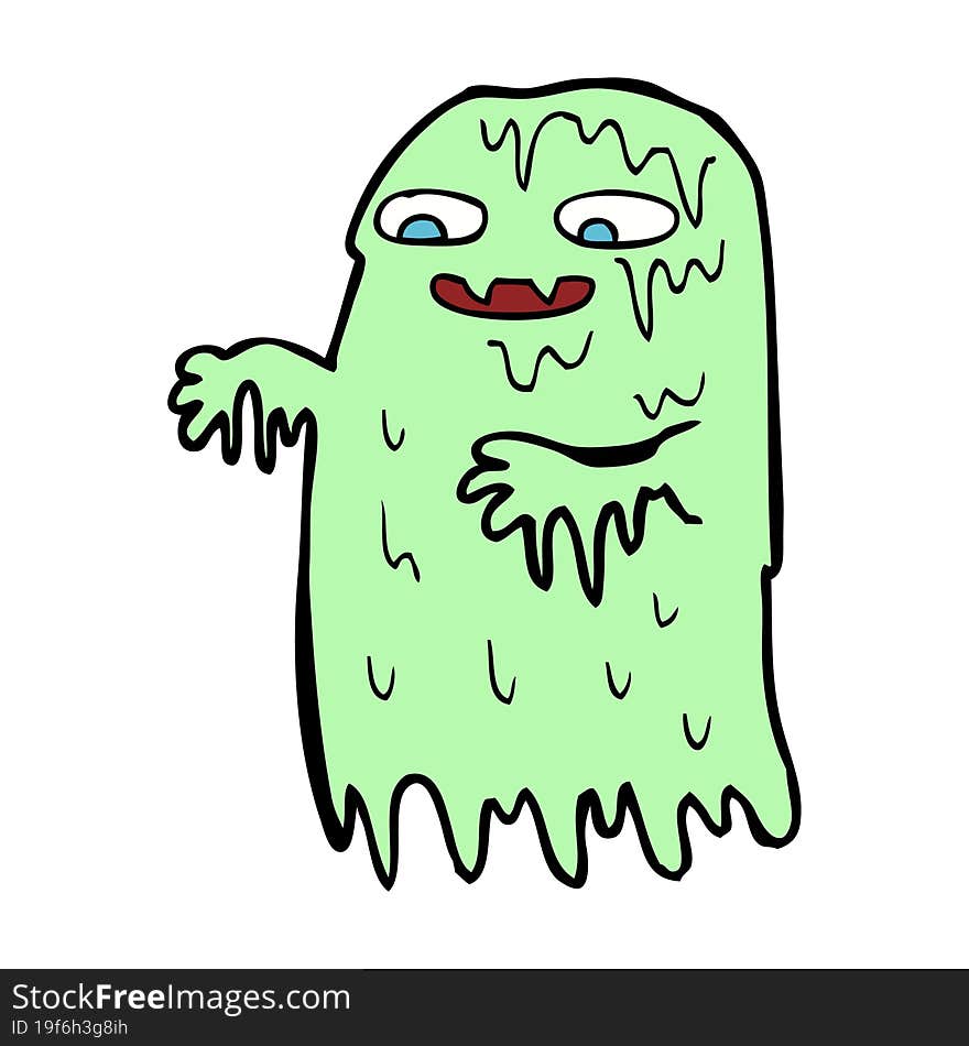 cartoon gross slime ghost