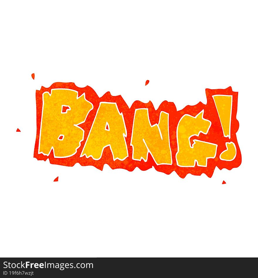 retro cartoon bang symbol