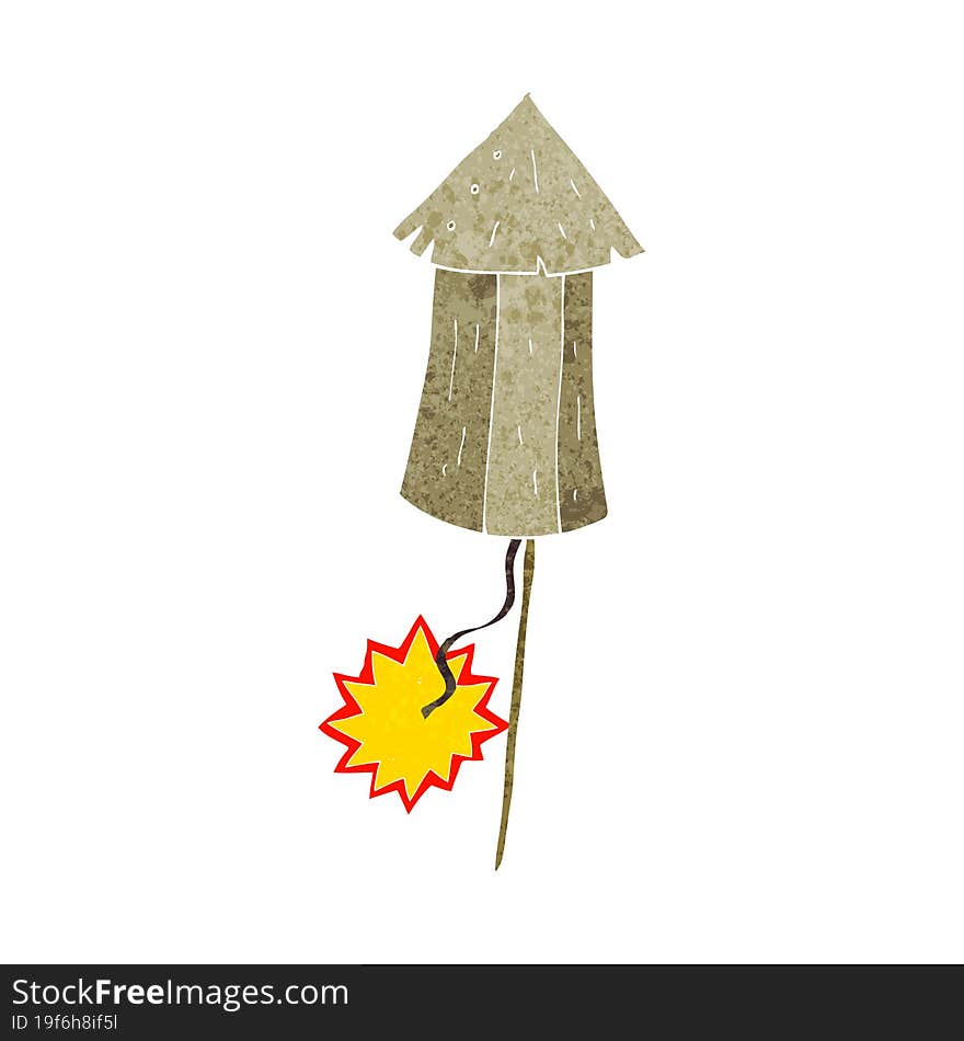 cartoon old wooden firework