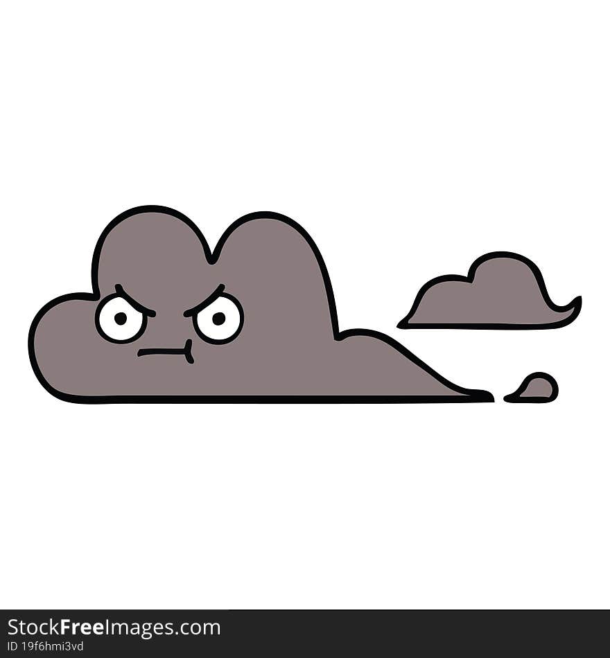 Cute Cartoon Storm Cloud